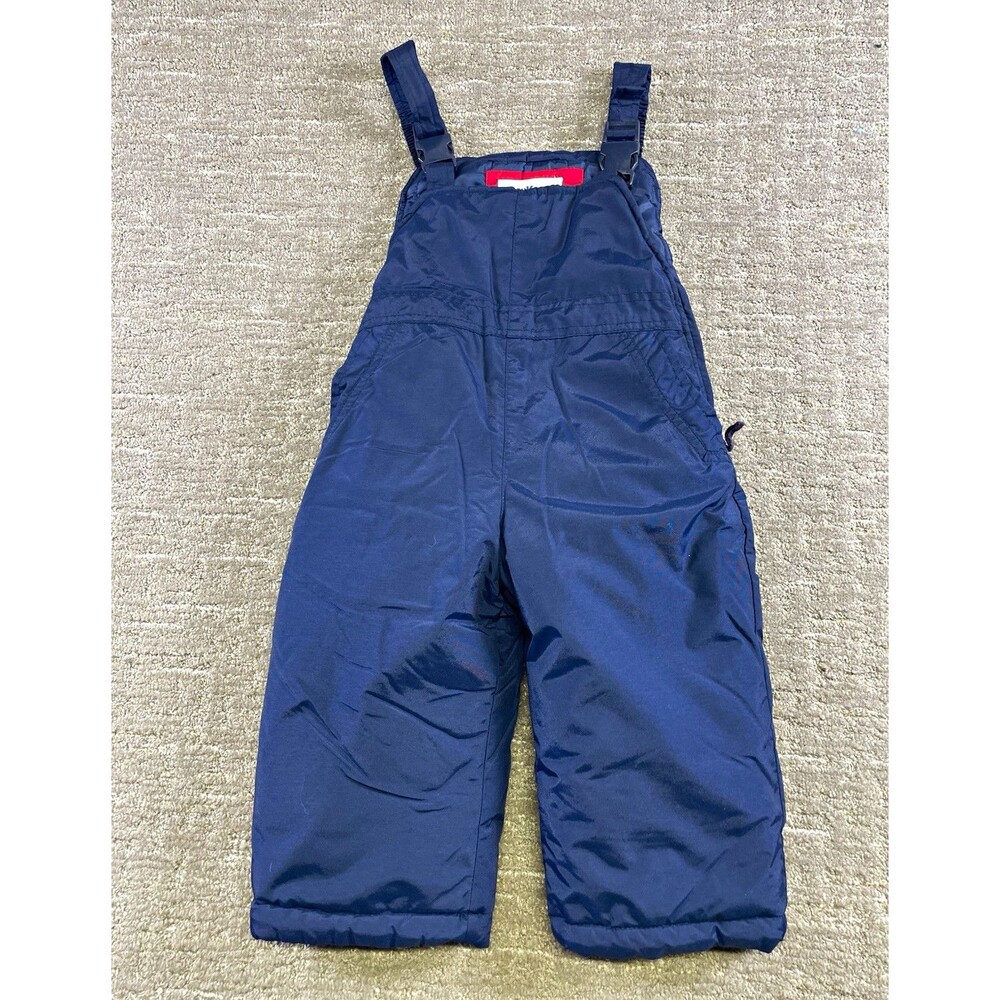 OshKosh B'gosh Blue Insulated Snow Bib Pants 24M Solid Winter Outdoor